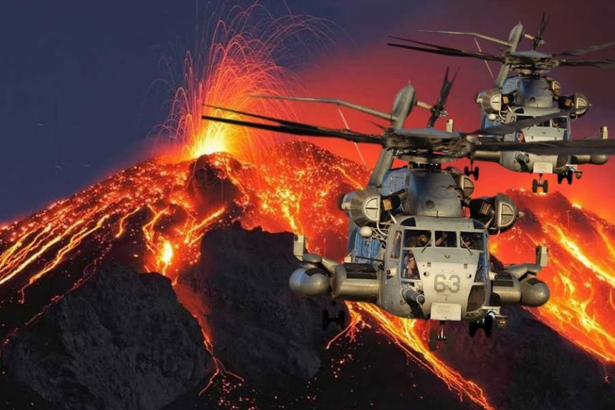 Kilauea Volcano Disaster Emergency Helicopters
