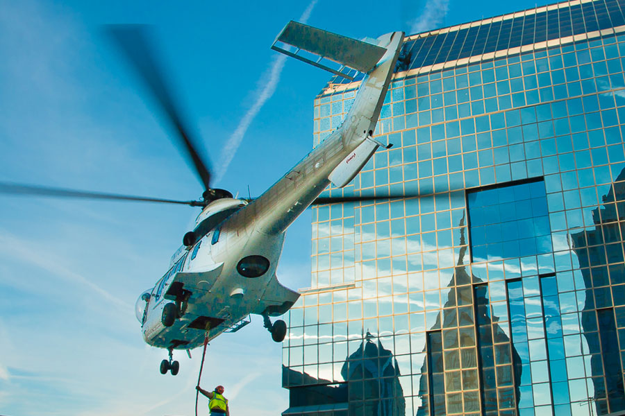 Aerial Precision Placement of Signage Made Easy with Heavy lift Helicopters