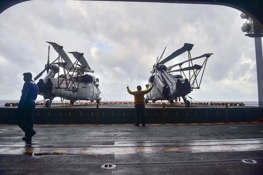 Helicopter Support for Hurricanes in Key West, Florida