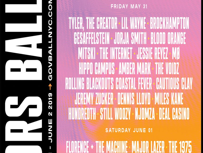 The Governor's Ball 2019 LIneup. Click to Enlarge