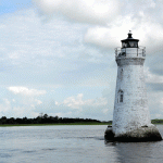 Lighthouse off Savannah's coast