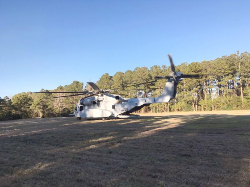 The New CH-53K King Stallion Heavy-Lift Helicopter Practices Landing