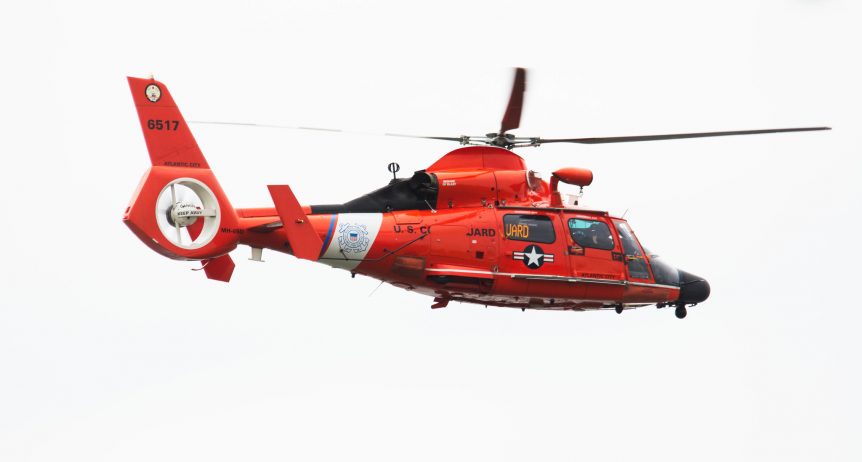 Three People Rescued from Isolated Beach by Coast Guard Chopper