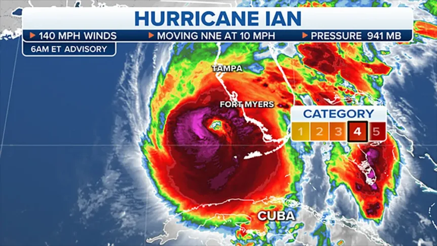 Helicopter Relief Efforts Following Hurricane Ian
