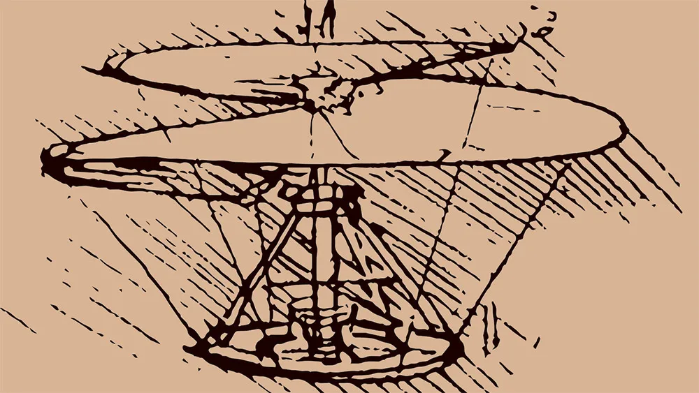 Leonardo da Vinci's Aerial Screw
