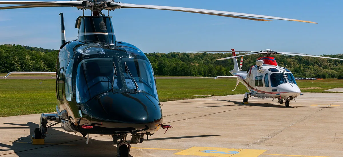 Two Helicopters for Group Helicopter Charters