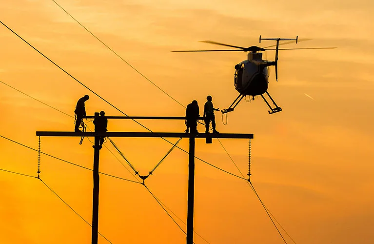 Helicopter Support in Transmission Line Construction