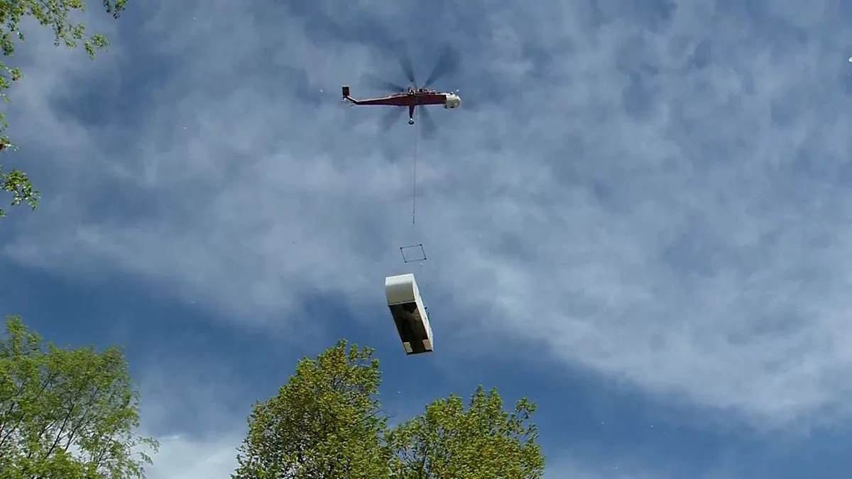 Fair Lifts Helicopter Services Successfully Installs Emergency Generator at McCormick Building