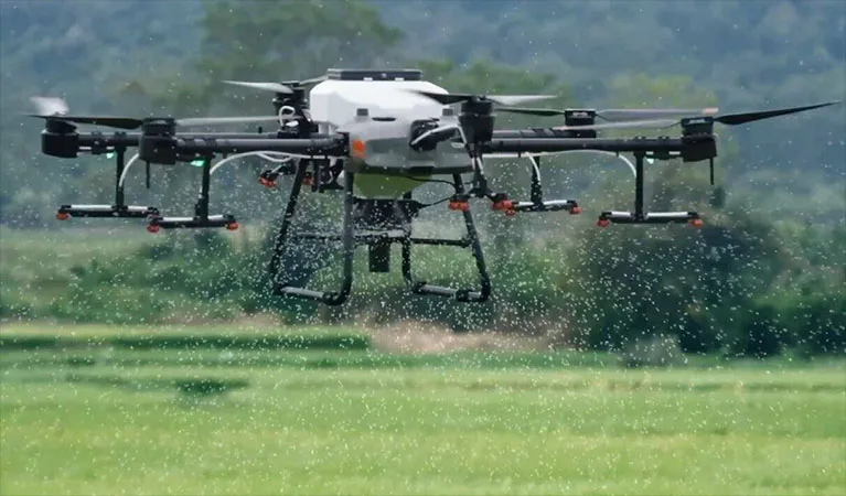 Dry Spreading Fertilizer by Drone