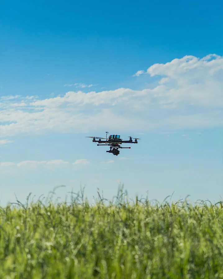 Fair Lifts drone agriculture treatment. Wet & dry application.