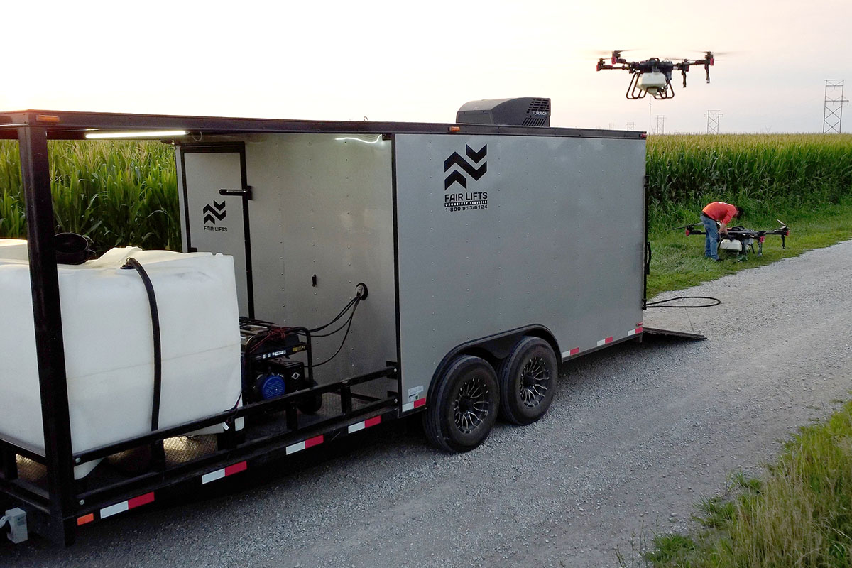 Fair Lifts Unmanned Services Double XAG P100 Pro Trailer