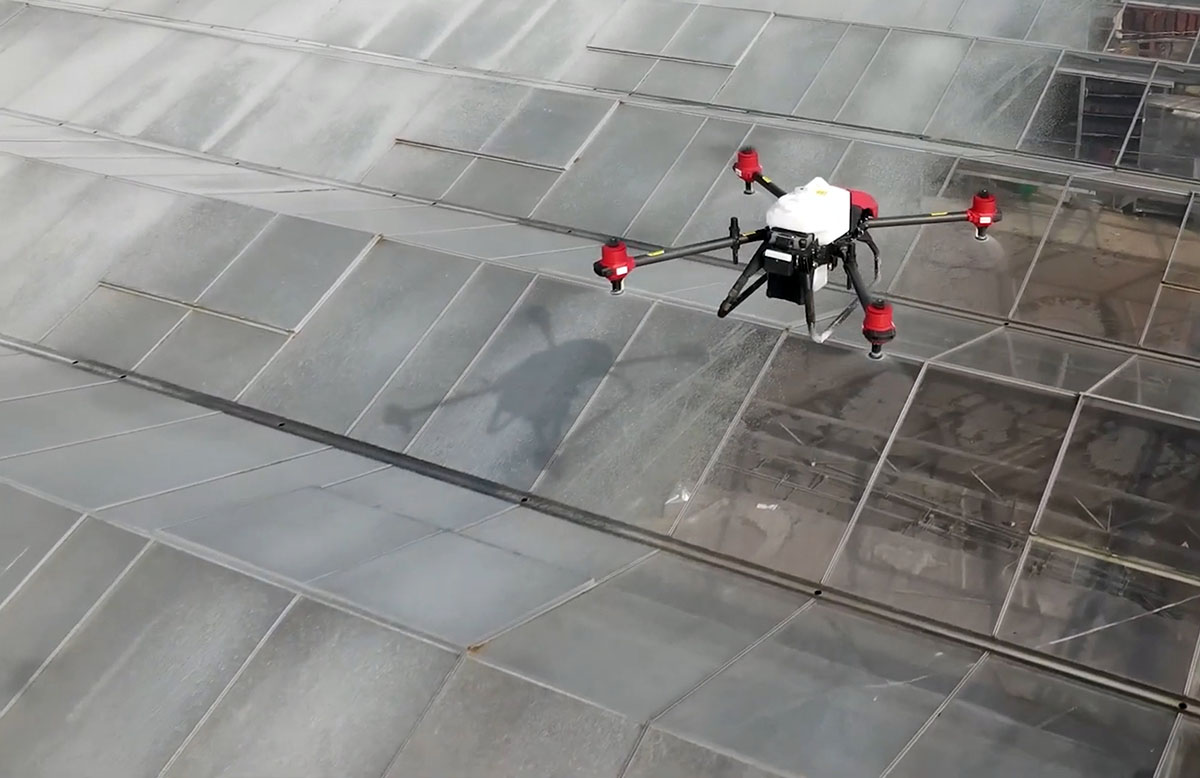 An XAG P30 Drone Applying Shading Coating.