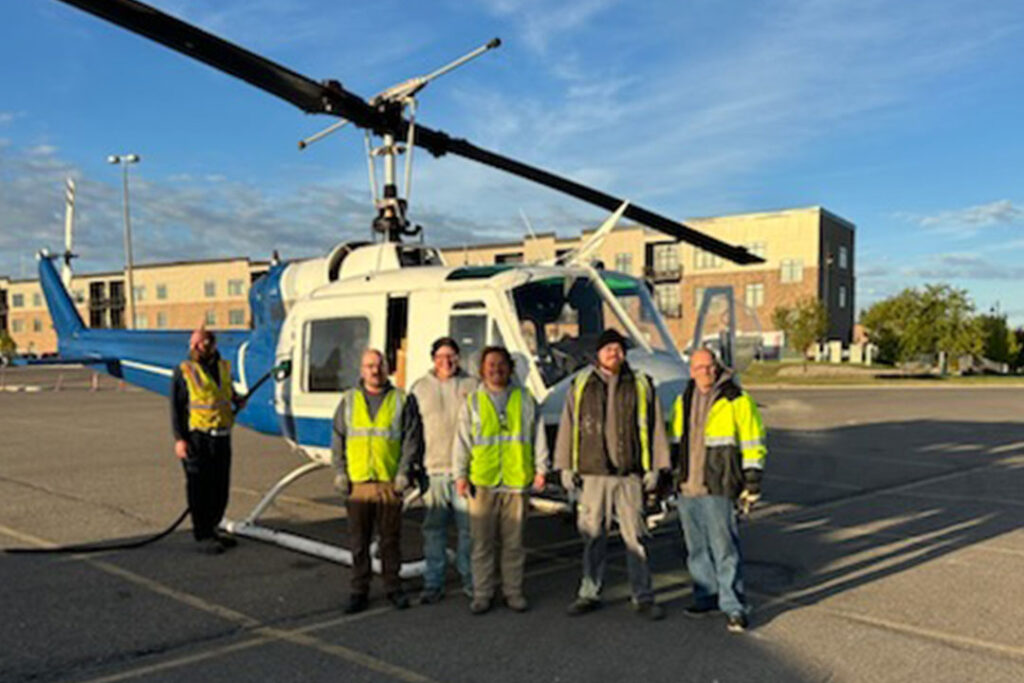 Lift crew at the AMC Theater RTU Lift in Minot, ND.
