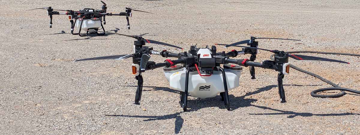 A Fair Lifts Drone Team at Work Spraying Corn and Soybeans