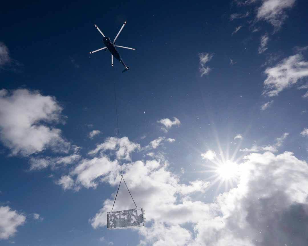 Featured image for “Prefab Equipment Shelter Helicopter Lift in Skowhegan, ME for MACS”
