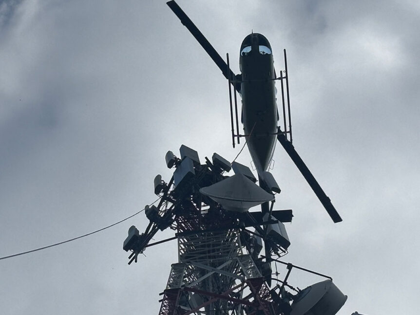 Helicopter Antenna Tower Lift for Joy Inc. in Sedro Woolley, WA