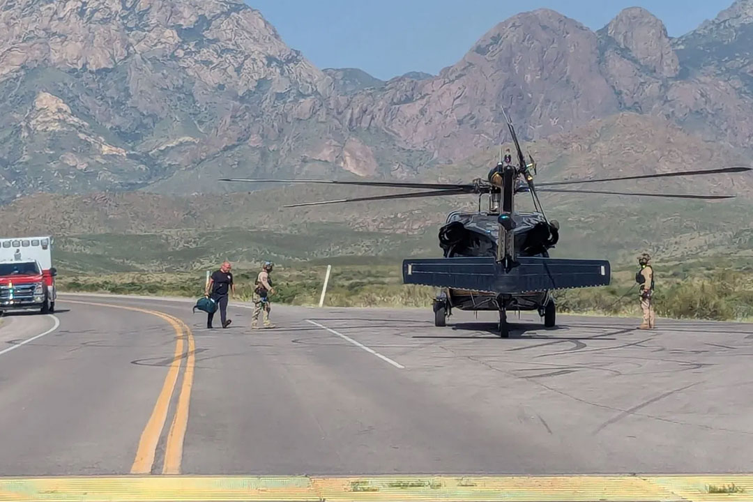 Featured image for “Hoist Operations in High Desert: CBP Teams Rescue Hikers in Twin Emergencies”
