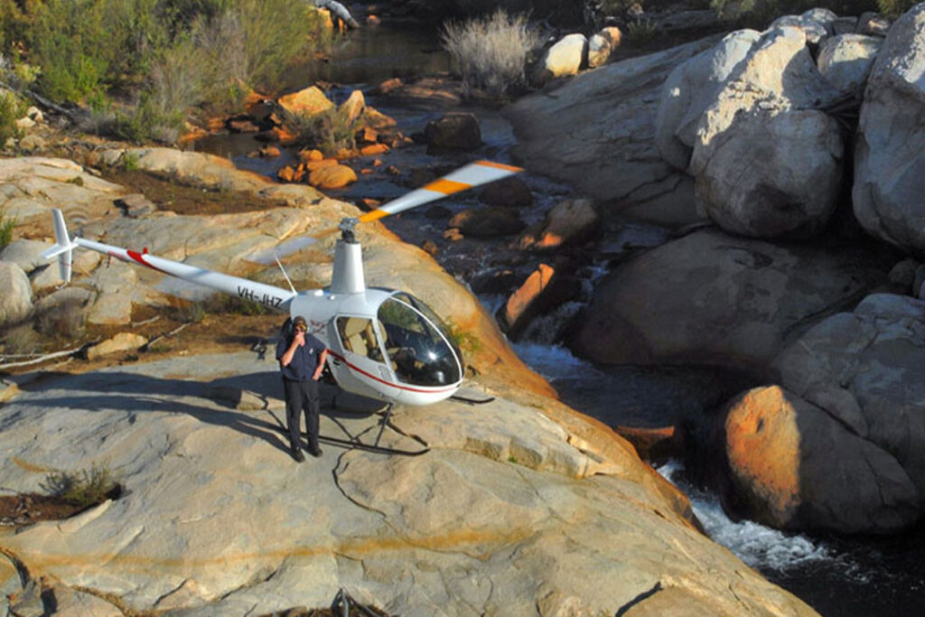 Helicopter R22 Fire Robinson Helicopter Marks R22 50th Anniversary of First Flight : Fair ...