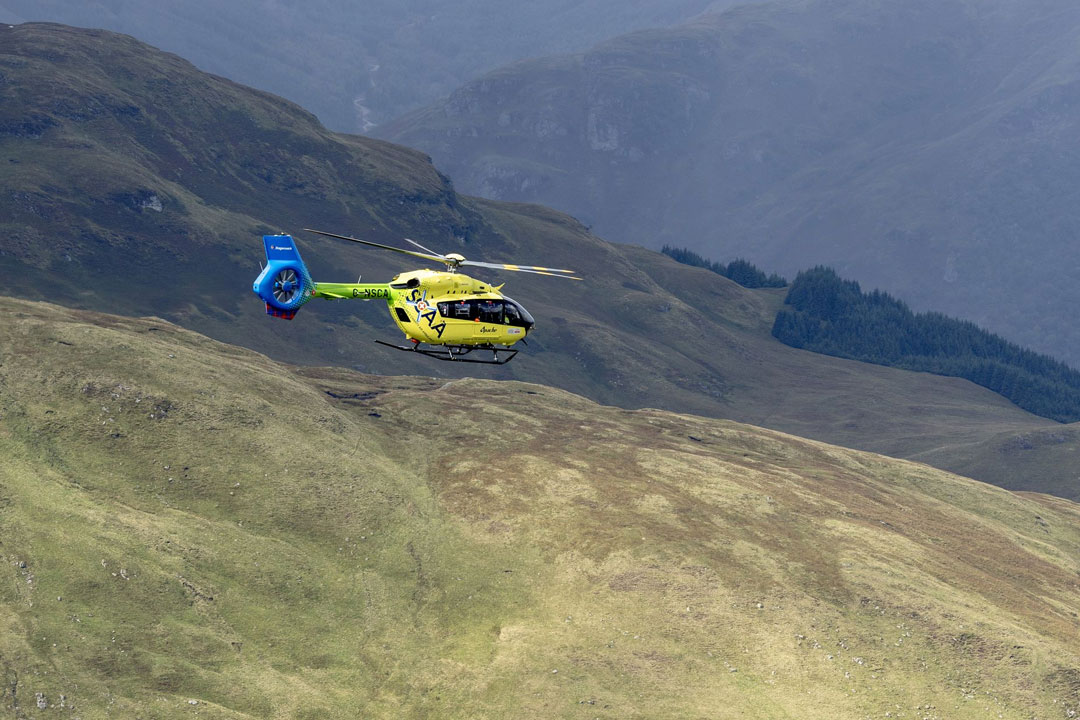 The state of the art Airbus H145 D3 will replace the charity's current EC135 at its Aberdeen International Airport base. | Photo: scaa.org.uk