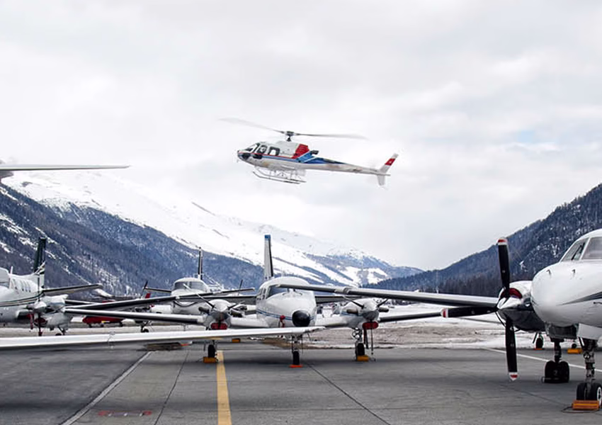 Access to Both Helicopters and Private Jets