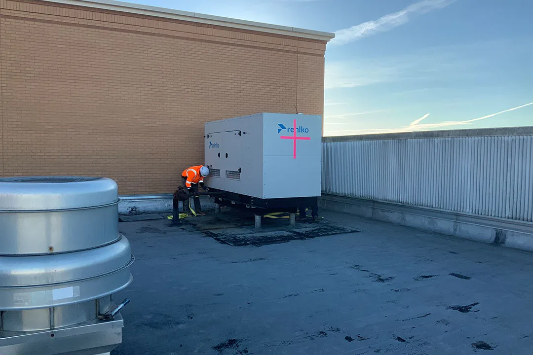 The new HVAC generator after placement. 