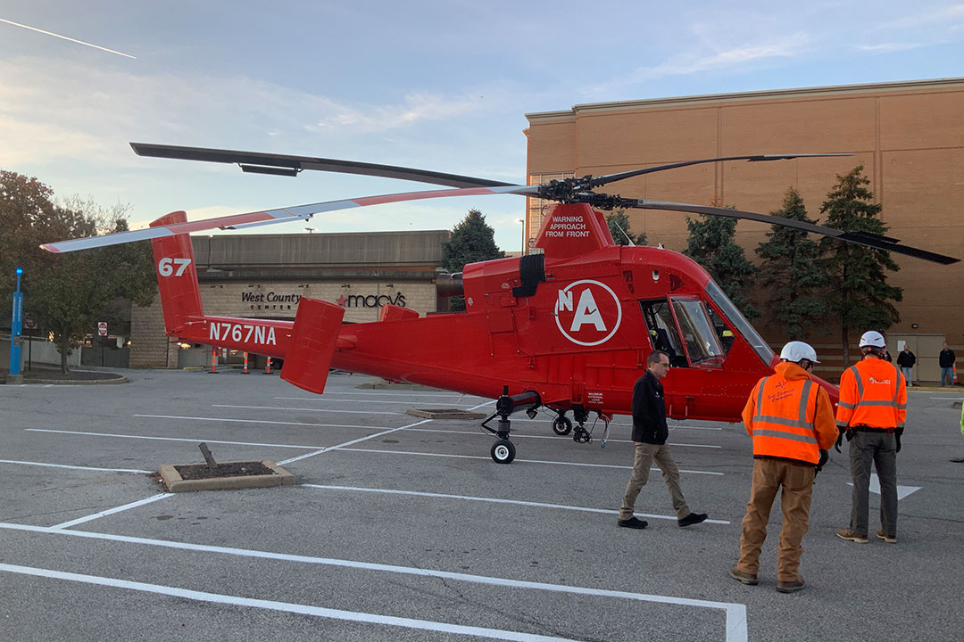 Featured image for “Helicopter HVAC Installation Lift Powers a Successful Electrical Upgrade at Macy’s”
