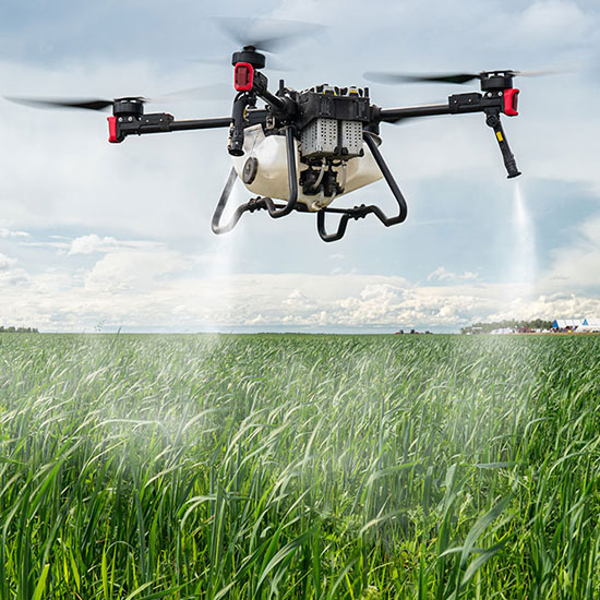 A Fair Lifts Drone Team at Work Spraying Corn and Soybeans