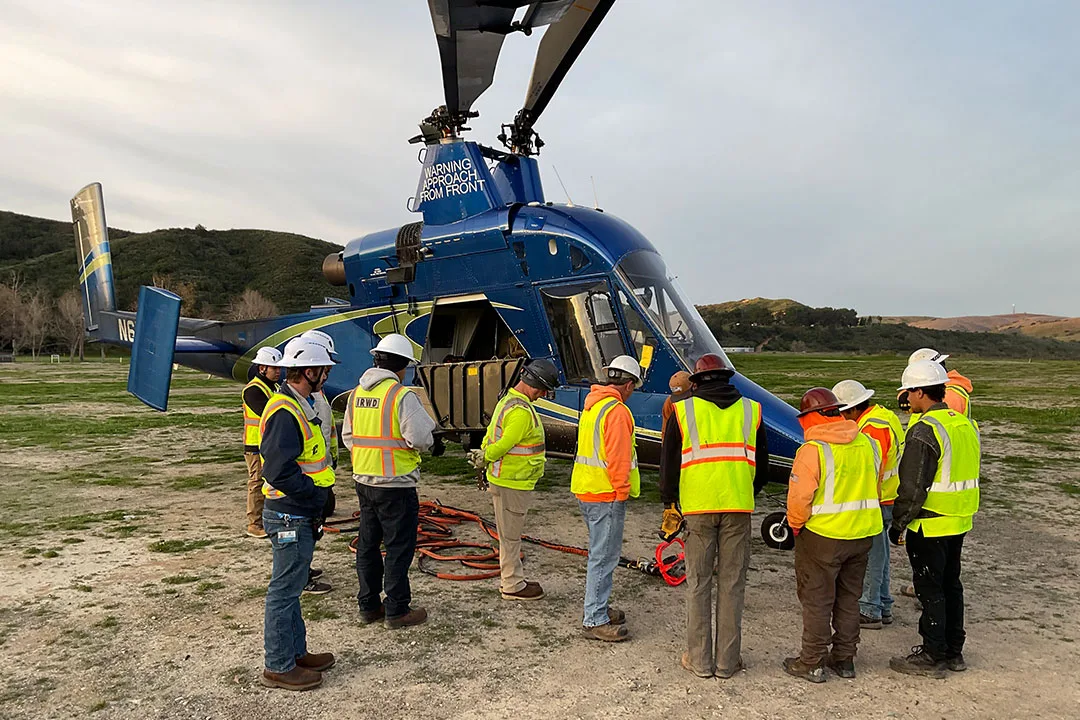 Helicopter Equipment and Material Lift Removes 50 Tons of Debris for Irvine Ranch Water District