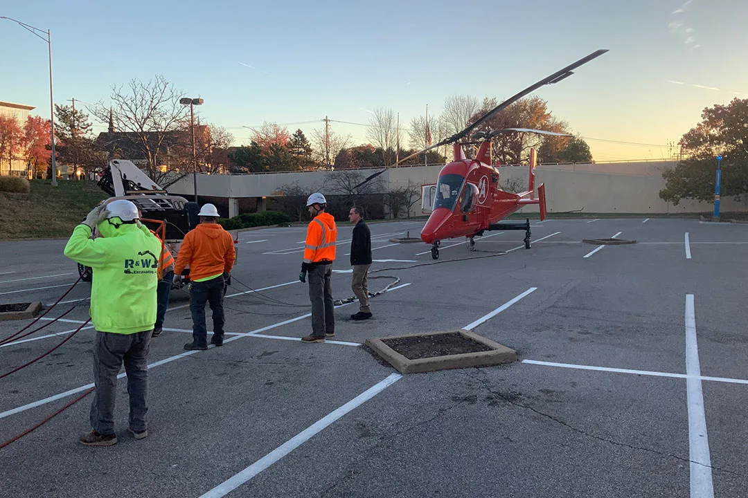 Helicopters can place dozens of units in a matter of hours, minimizing facility shutdowns and keeping the rest of the project on schedule.