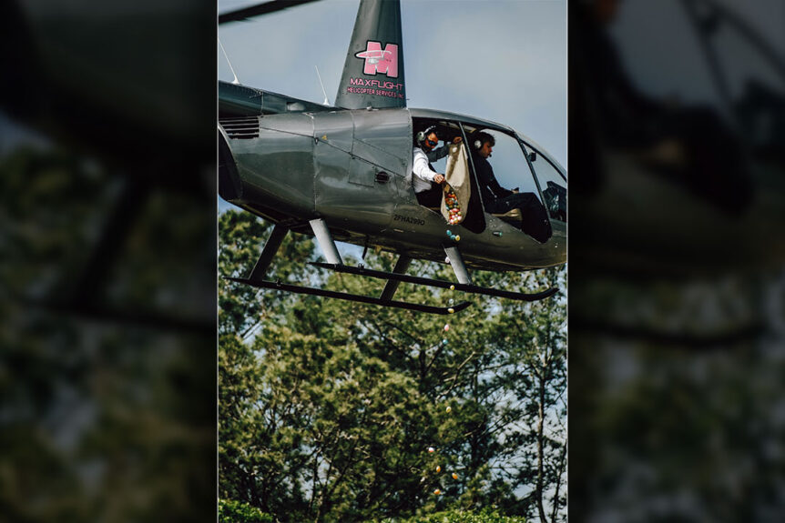 How Fair Lifts Powered a Helicopter Egg Drop for Tree City Church's Easter Sunday Celebration in Gainesville, FL