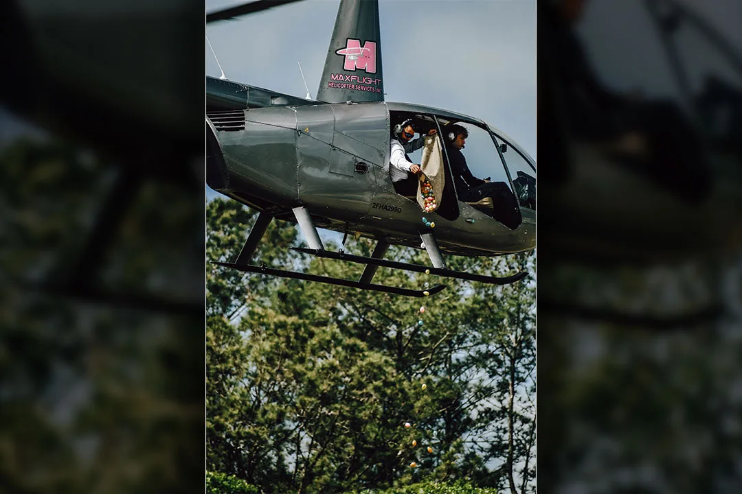 How Fair Lifts Powered a Helicopter Egg Drop for Tree City Church's Easter Sunday Celebration in Gainesville, FL