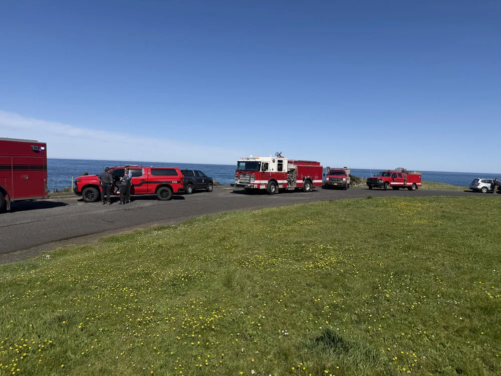 Depoe Bay Fire District was dispatched to Rocky Creek State Park for a reported fall on the rocks. | Photo: Depoe Bay Fire District