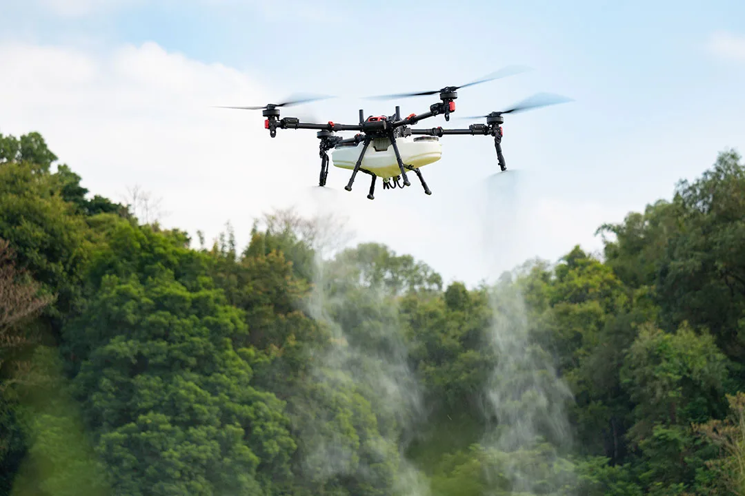 A XAG P150 Max Agricultural Drone delivers precision spraying across crops. | Photo: xa.com