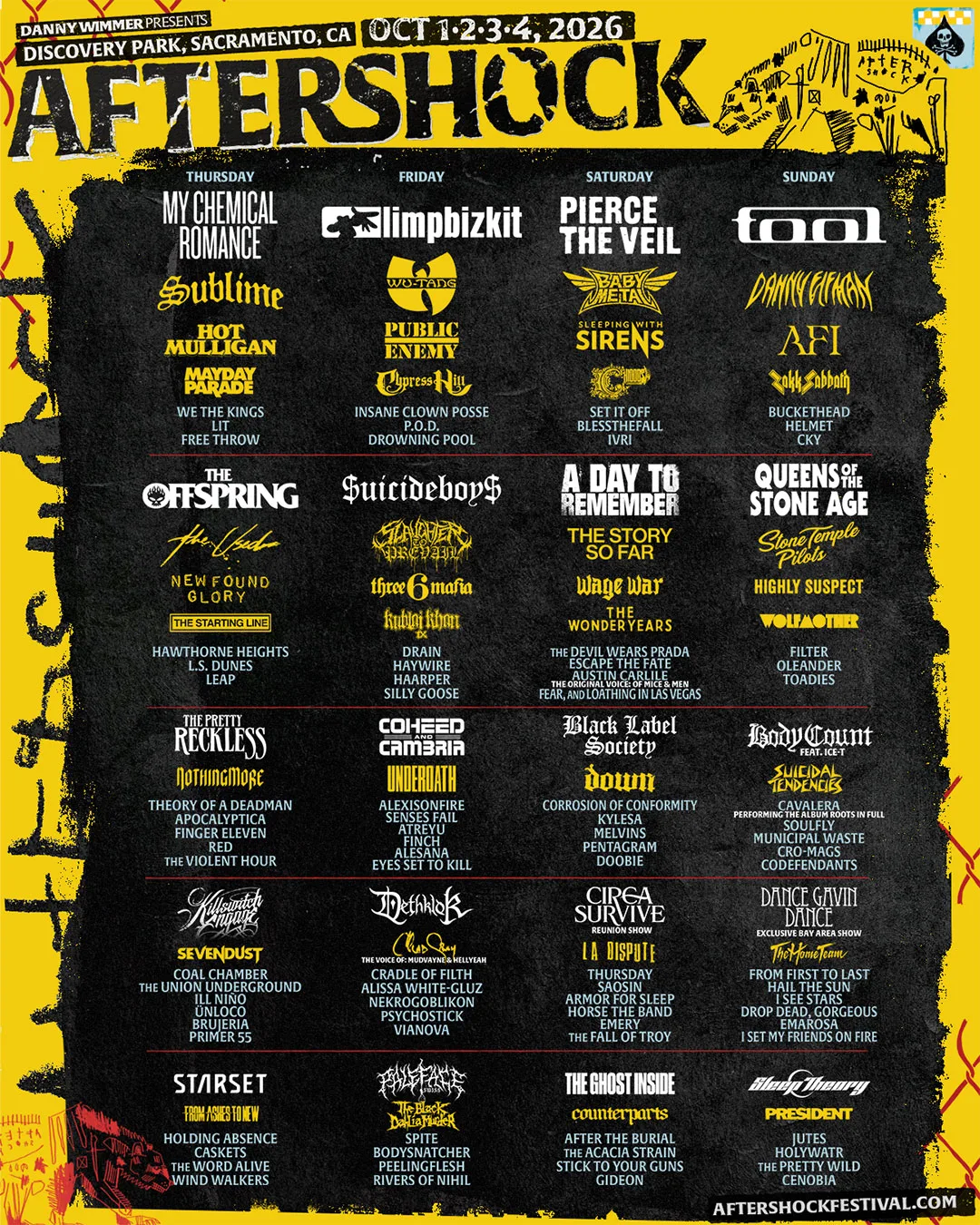 Aftershock, Sacramento, October 1-4