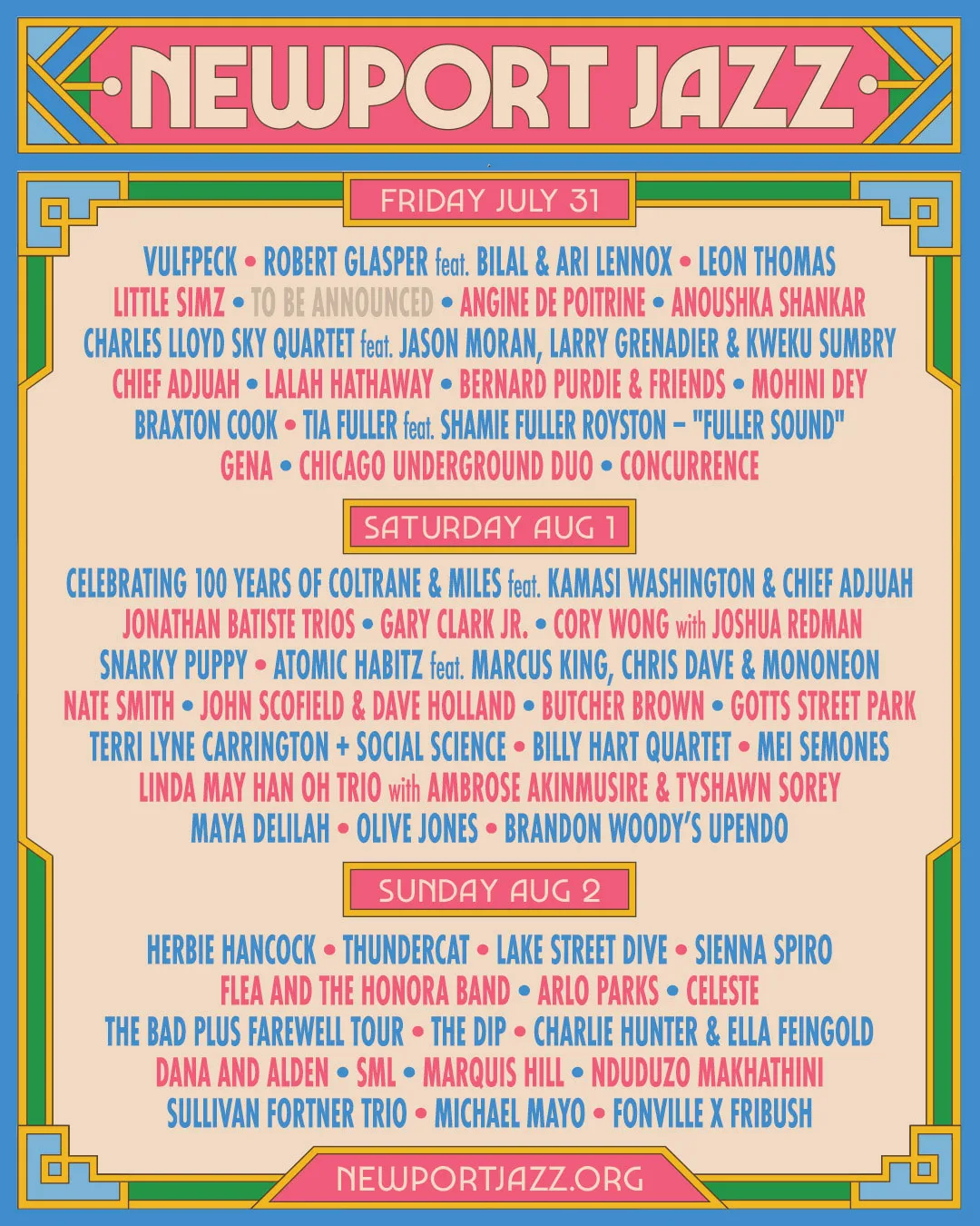 Newport Jazz Festival, Newport, July 31-August 2