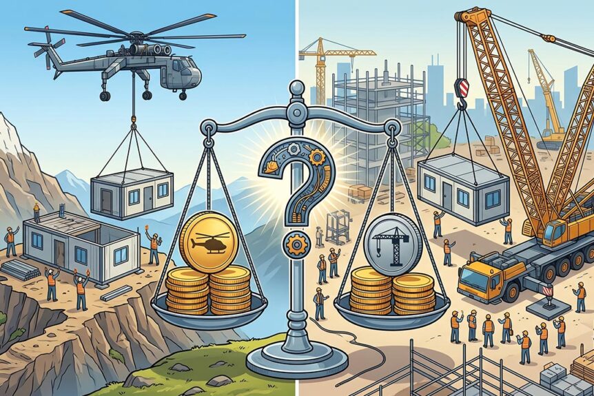 Helicopter Lift Cost vs Crane Cost: Which Is Actually More Affordable?