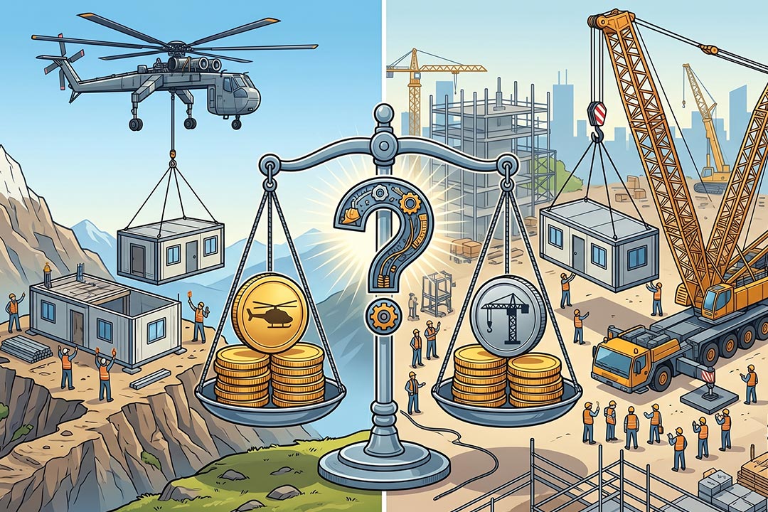 Featured image for “Helicopter Lift Cost vs Crane Cost: Which Is Actually More Affordable?”