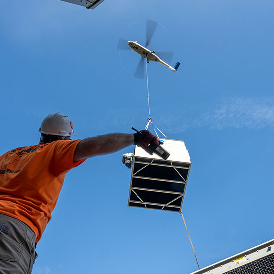 hvac helicopter installation