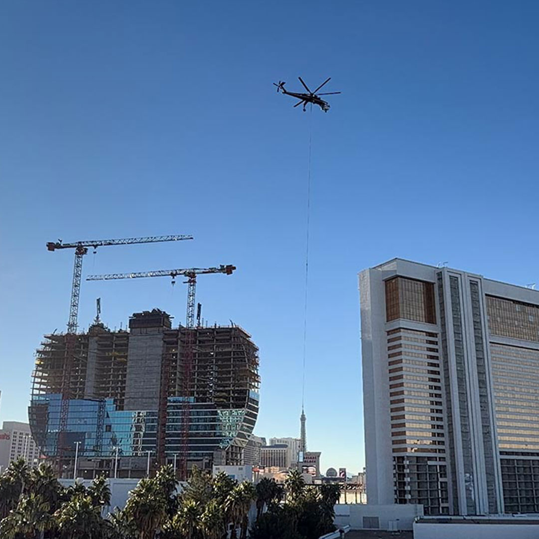 Installing 16,000 Pound Air Handling Units Above the Las Vegas Strip