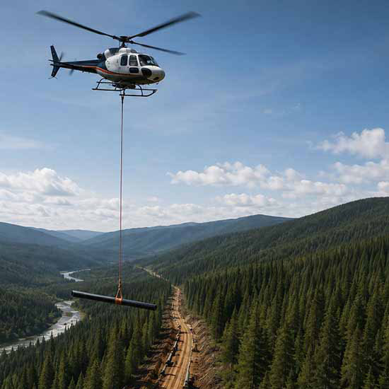 Common Reasons Pipeline Contractors Explore Helicopter Support