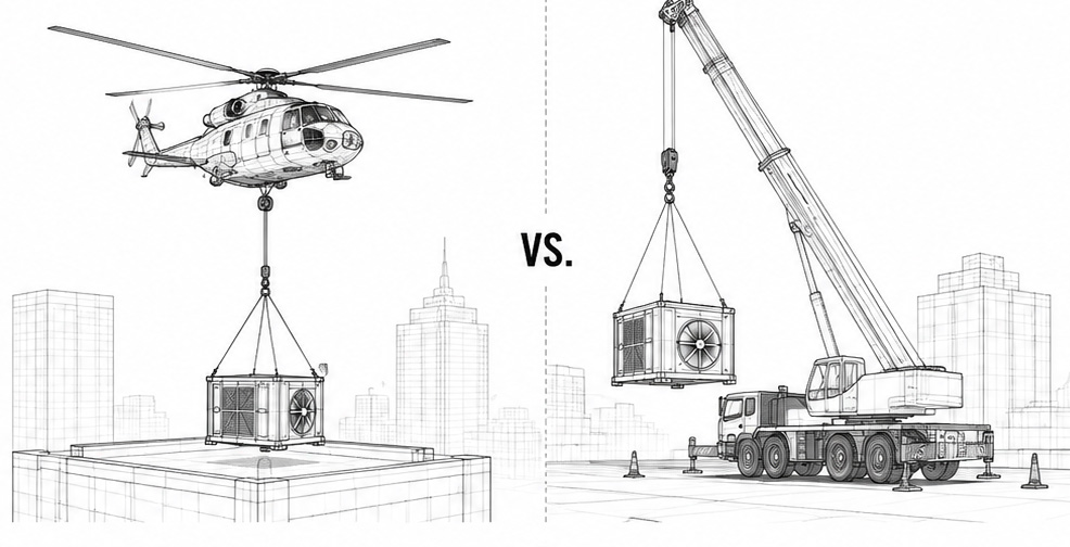 The Economics: Helicopter Cost vs. Crane Cost, Speed & Bidding